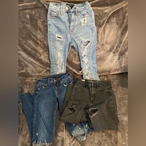 Lot if 3 used but new jeans size 0